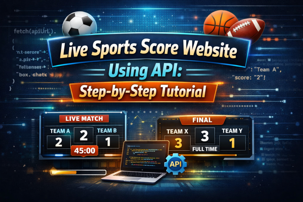Live Sports Score Website Using API: Step-by-Step Tutorial